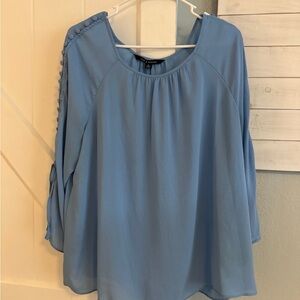 Zac & Rachel Sky Blue Blouse with Button Details